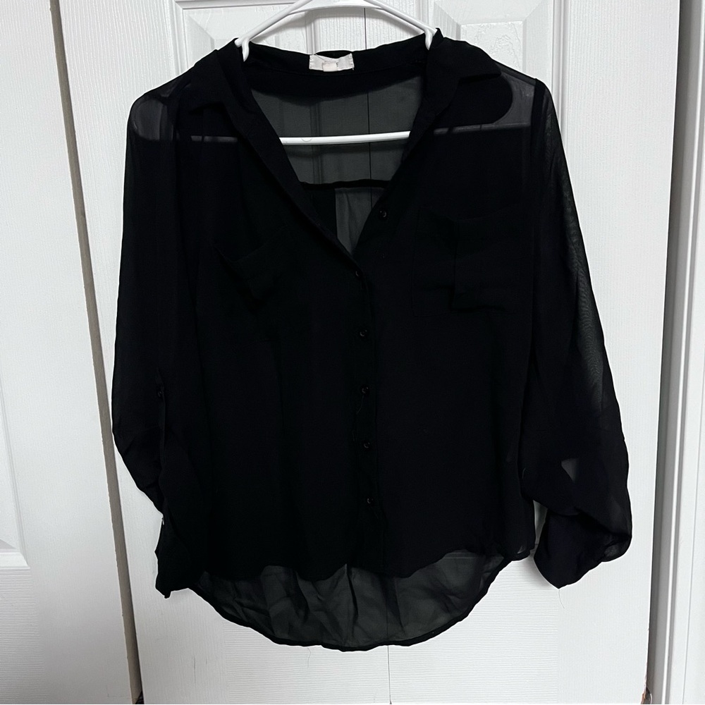 Black Sheer Blouse